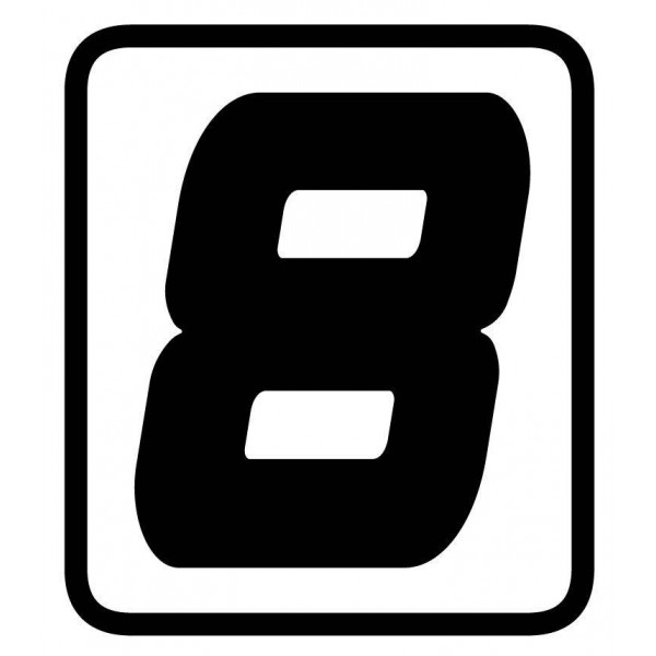 Start number sticker for number board