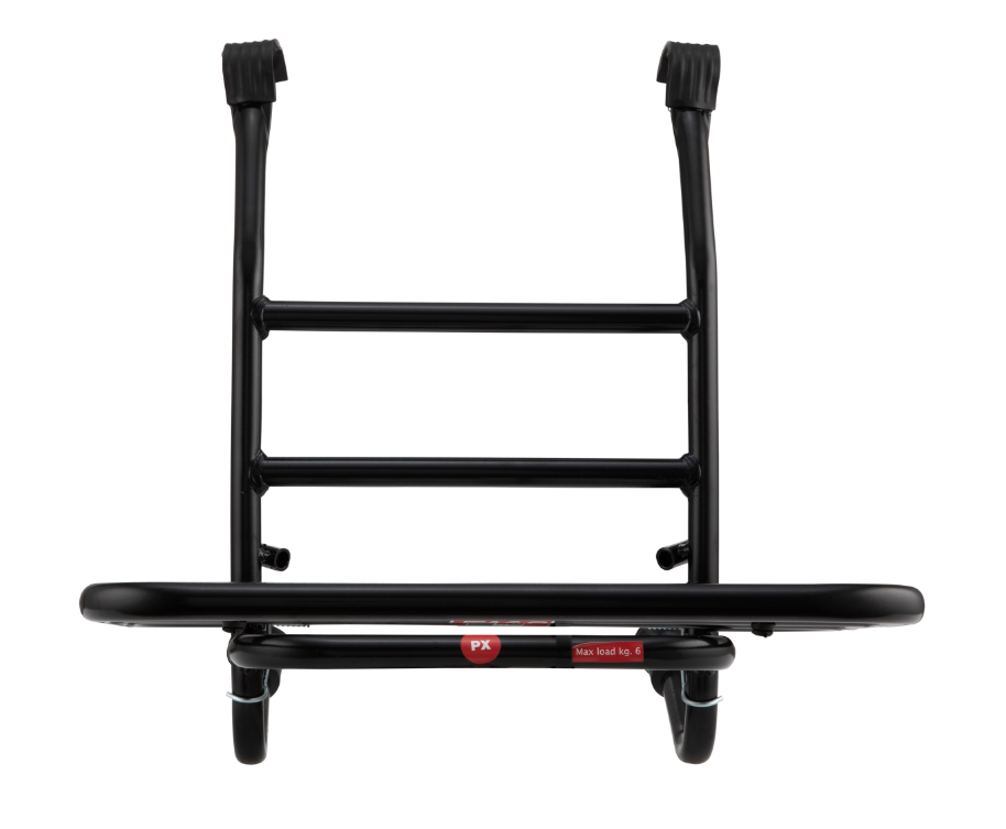 Luggage rack front for Vespa PX 80-200cc, foldable, black