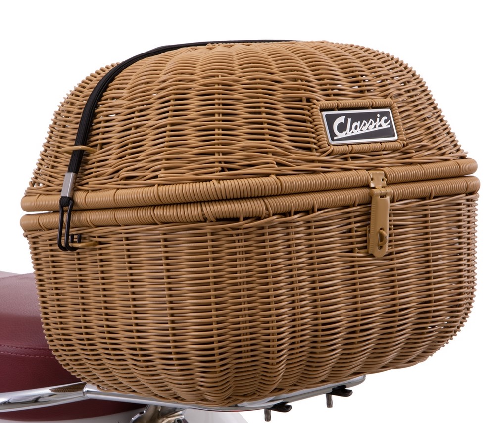Luggage basket kit Classic for Vespa GTS/GTV/GT60 125-300cc, brown
