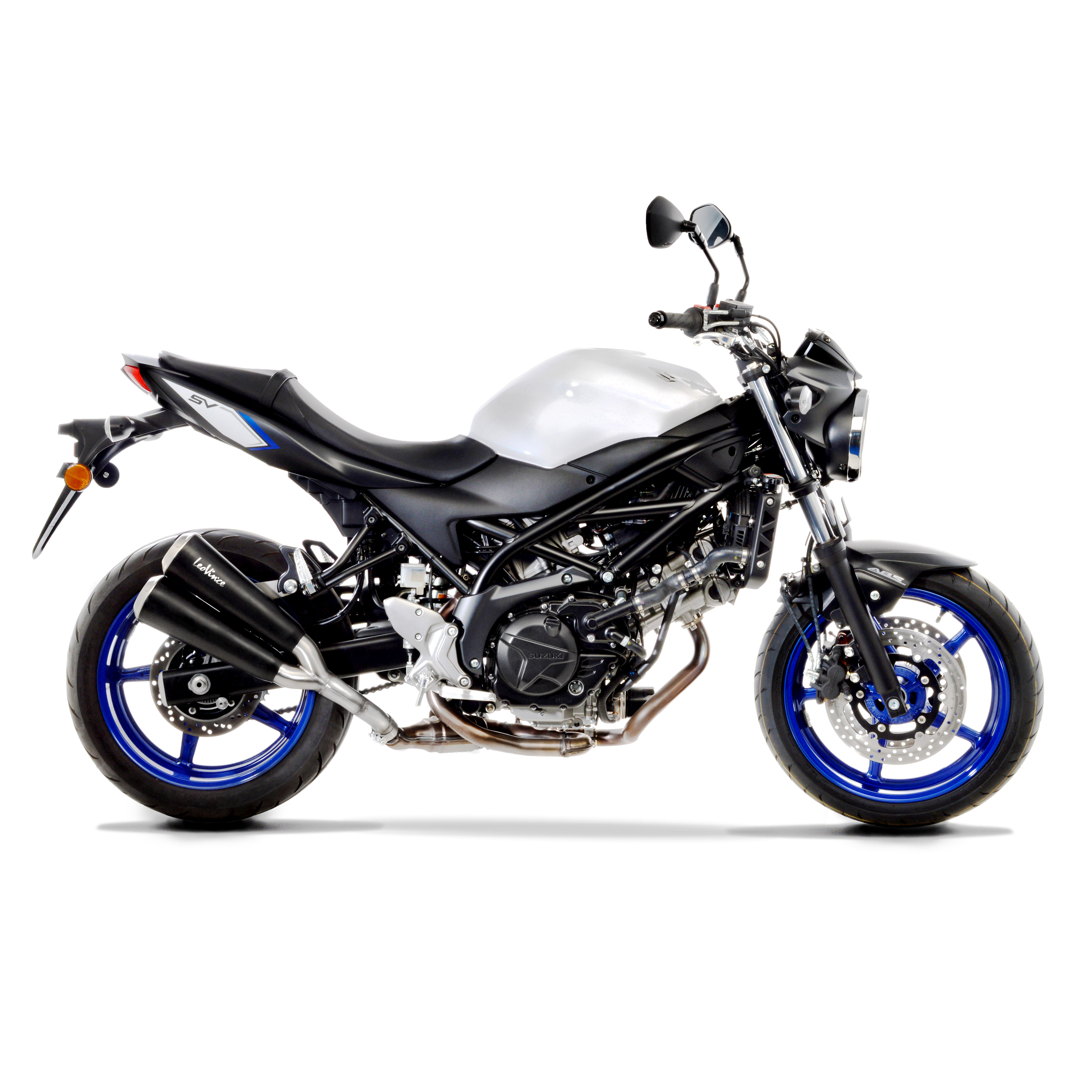 LeoVince exhaust system GP Duals, stainless steel, slip on for Suzuki SV 650