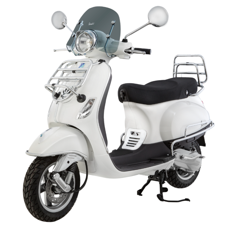 Luggage rack front for Vespa LX /LXV /S 50-150cc, foldable, chrome