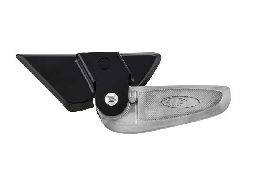Footrests right and left for Vespa LX /LXV /S 50-150cc, black/silver
