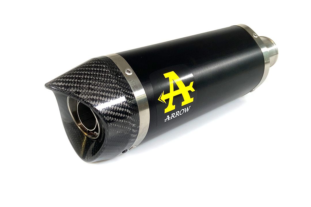 ARROW exhaust DARK THUNDER aluminum with carbon end cap for Yamaha MT-07 (21-)