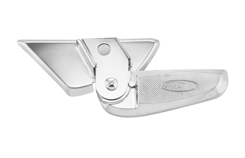 Footrests right and left for Vespa LX /LXV /S 50-150cc, chrome / chrome