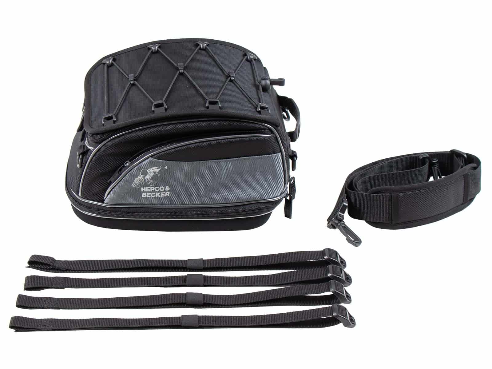 Rear bag Street black, universal belt attachment, Hepco & Becker