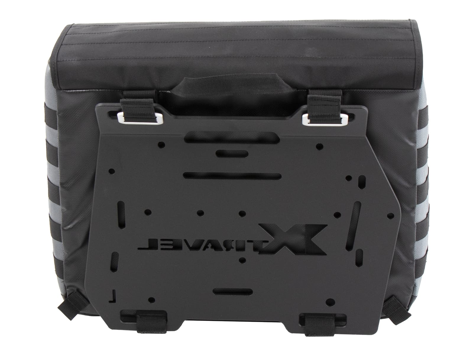 Side bag set Xtravel Basic incl. 2x universal adapter plate for tubular side case carrier