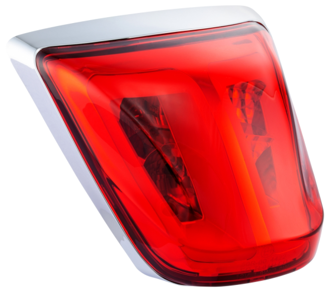 Taillight red for Vespa Primavera/Sprint 50-150cc, edge - chrome