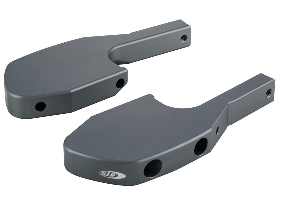 Footrest adapter pillion for Vespa GTS/GTS Super/GTV/GT 60/GT/GT L 125-300ccm, gray matt