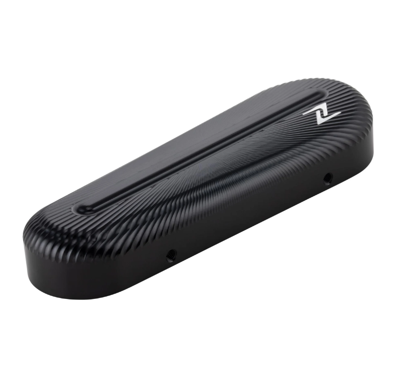 Swingarm cover ZELIONI 3D for Vespa, black anodized