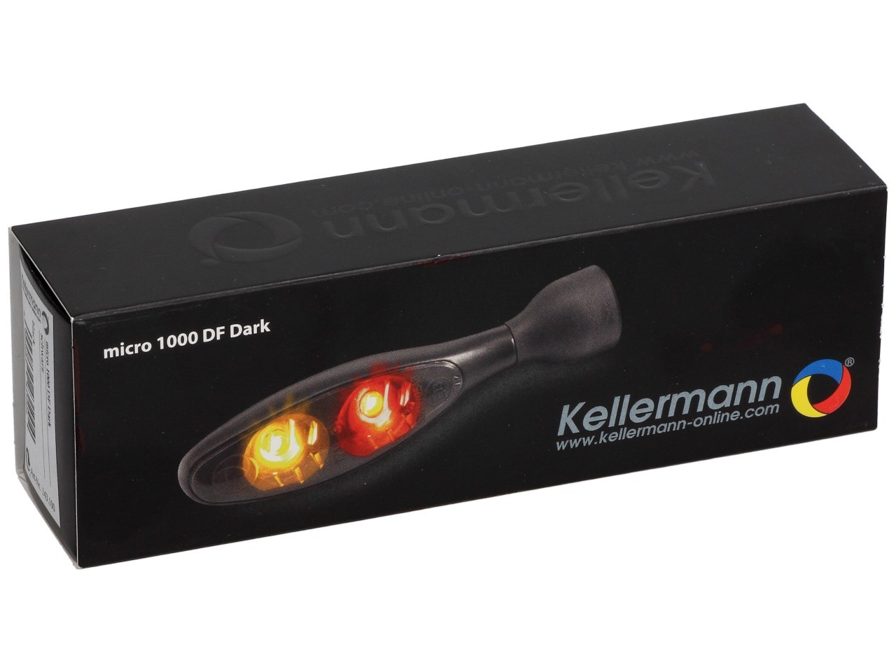 Kellermann turn signal, rear and brake light, Micro 1000 DF Dark, steel, LED, HL/HR, 12 V, matt black