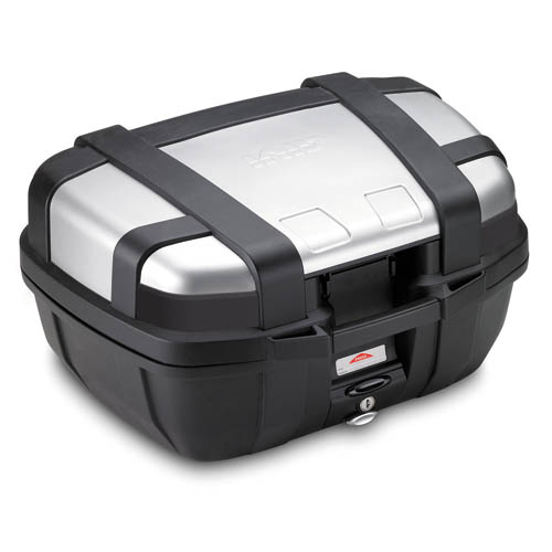 Trekker 52 liter MONOKEY top case with aluminum cover silver Givi