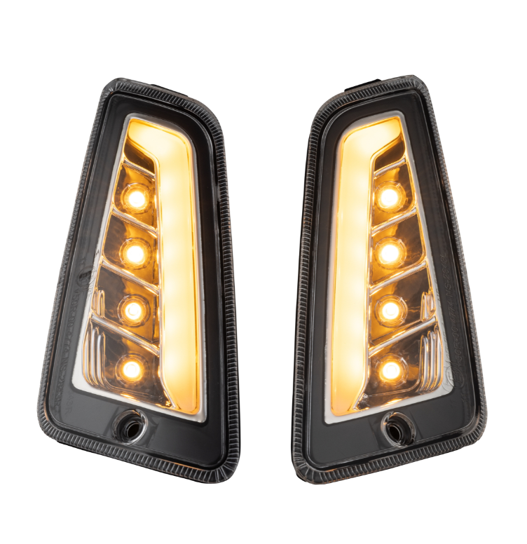 Turn signal kit front & rear for Vespa GTS/GTS Super/GTV 125-300cc, clear