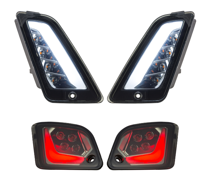 Turn signal kit front & rear for Vespa GTS/GTS Super/GTV 125-300cc ('14-), tinted