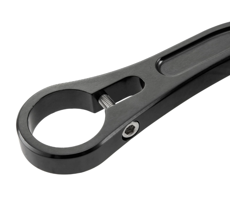 Handlebar end mirror for Vespa, left or right, round, black glossy