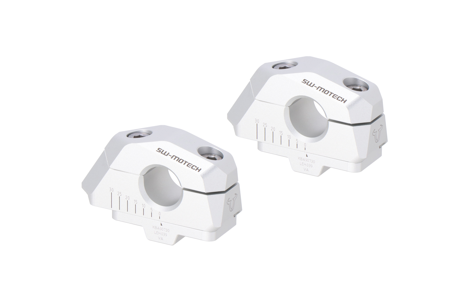 Handlebar relocation variable, silver for Ø 22 mm handlebar, H=25 mm for Moto Guzzi V7 II - SW Motech