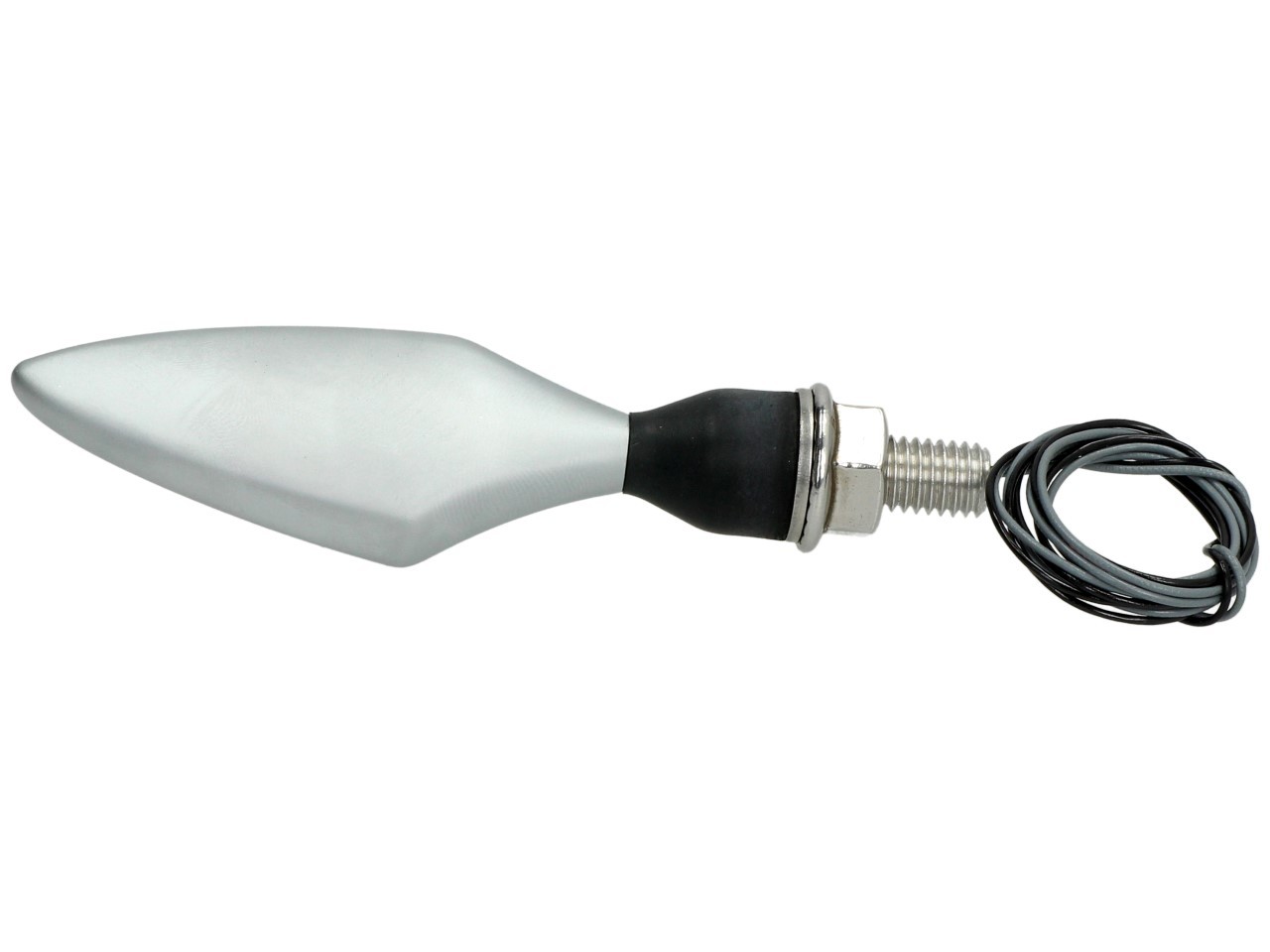 Kellermann turn signal, rhombus, steel, LED, VL/HR, 12 V, chrome matt, M8x20, E-approved