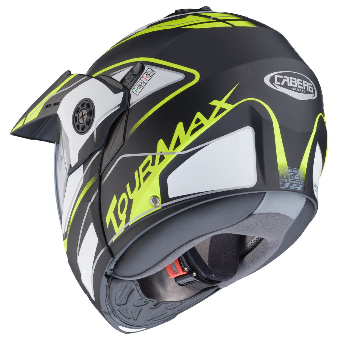 Caberg helmet Tourmax Marathon, matte black / white yellow