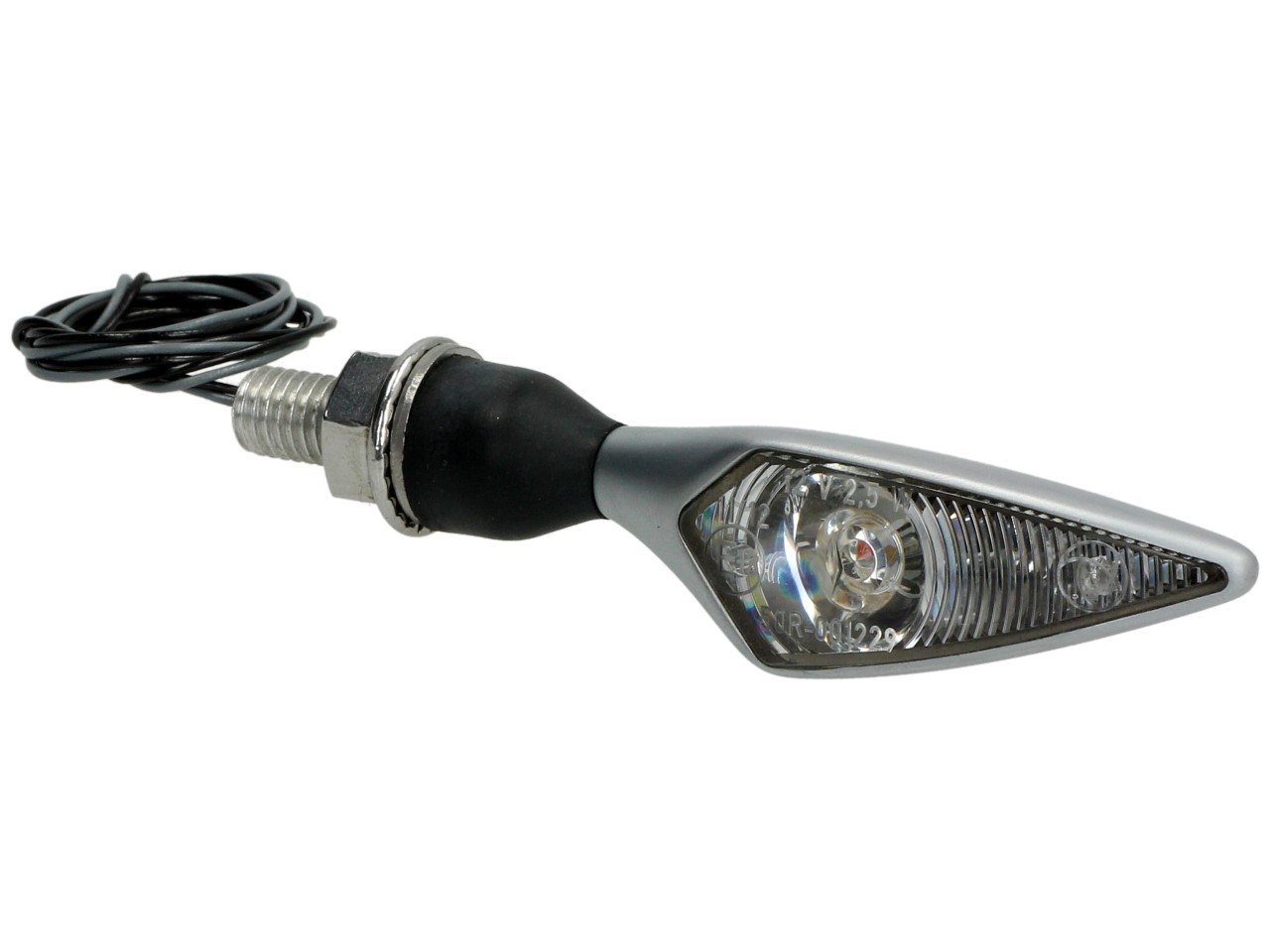 Kellermann turn signal, rhombus, steel, LED, VL/HR, 12 V, chrome matt, M8x20, E-approved