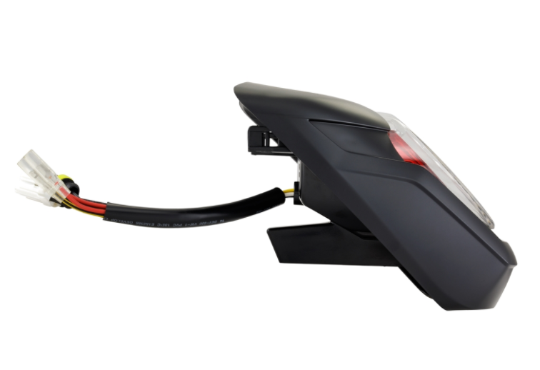 Taillight LED red for Vespa Primavera/Sprint 50-150cc, rim - black matt