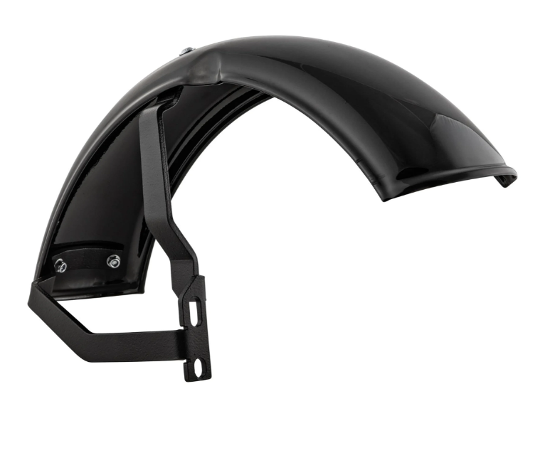 Mudguard 2.0 Garelli for Vespa PX 80-200cc, metal black glossy, holder black