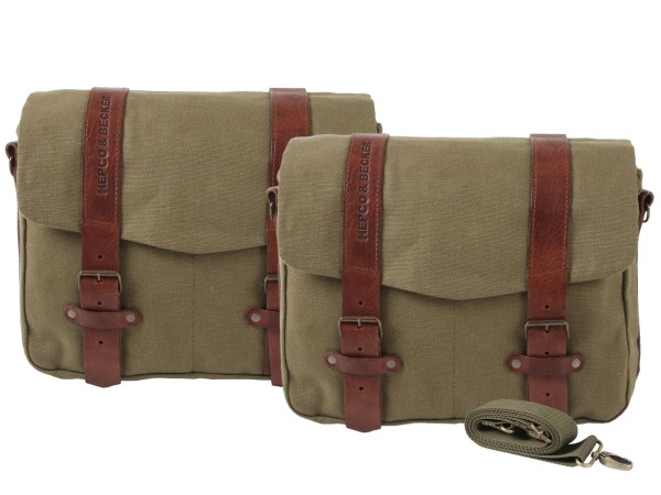 LEGACY courier bag set L/L green for C-Bow carrier Original Hepco & Becker