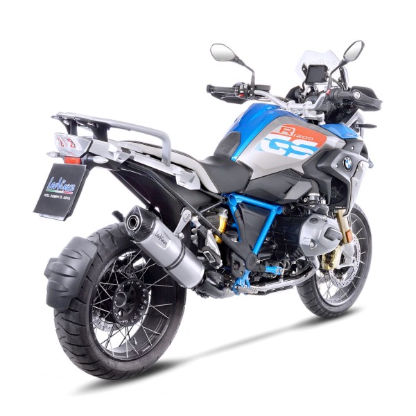 LeoVince exhaust system LV One Evo for BMW R 1200 GS /Adventure, silver, slip on, Euro4, E-certificate