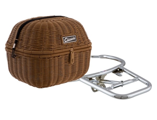 Luggage basket kit Classic for Vespa GTS/GTV/GT60 125-300cc, brown