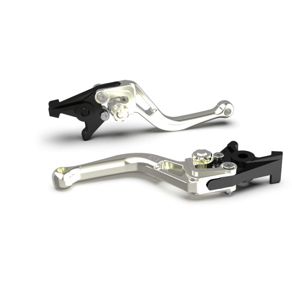 LSL brake lever BOW R43R silver, short for Yamaha XV 950 /R ('15-'17)