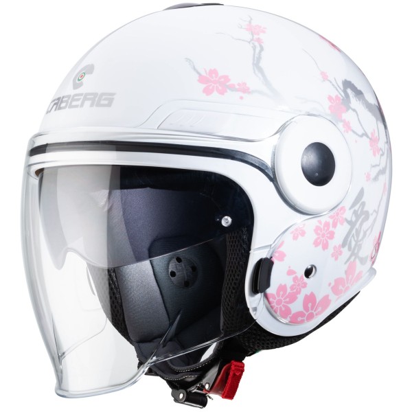 Caberg Helmet Uptown Bloom, white / silver pink