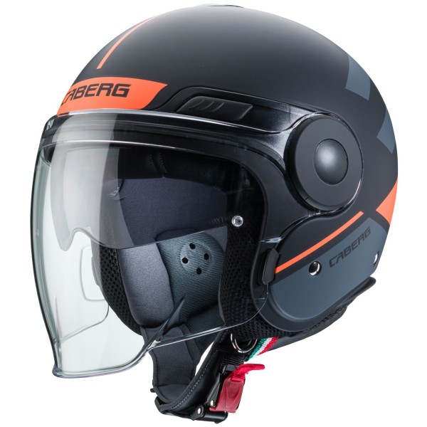 Caberg Helmet Uptown Loft, matte black / fluo orange anthracite