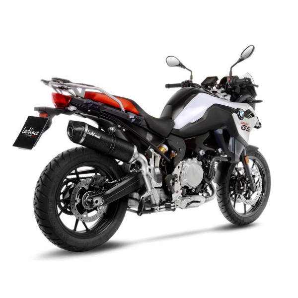 LeoVince exhaust system LV One Evo for BMW F 750 GS /F 850 GS, carbon, slip on, Euro4+5, E-certificate