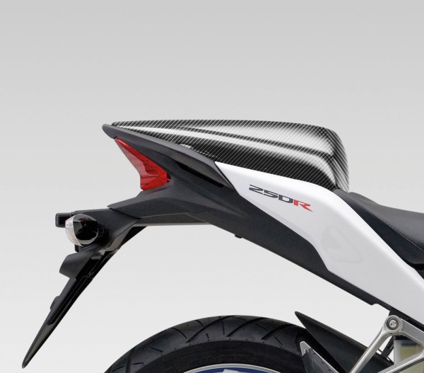 Original Honda CBR125R pillion seat cover, carbon look
