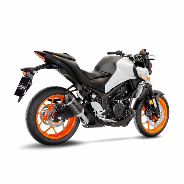 LeoVince exhaust system LV Pro for Yamaha MT-03 /YZF-R3, carbon, slip on, Euro4, E-approval